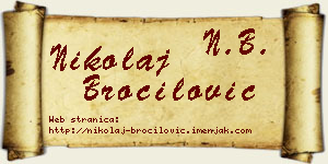 Nikolaj Broćilović vizit kartica